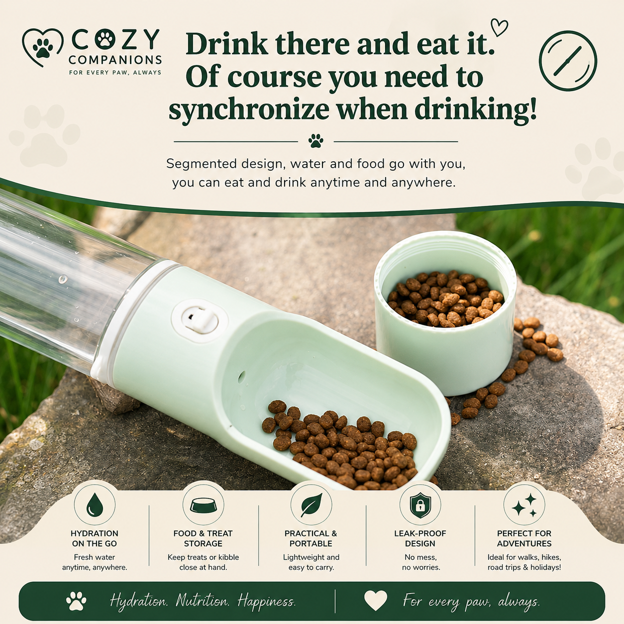 HydraPaw Travel Water Bottle