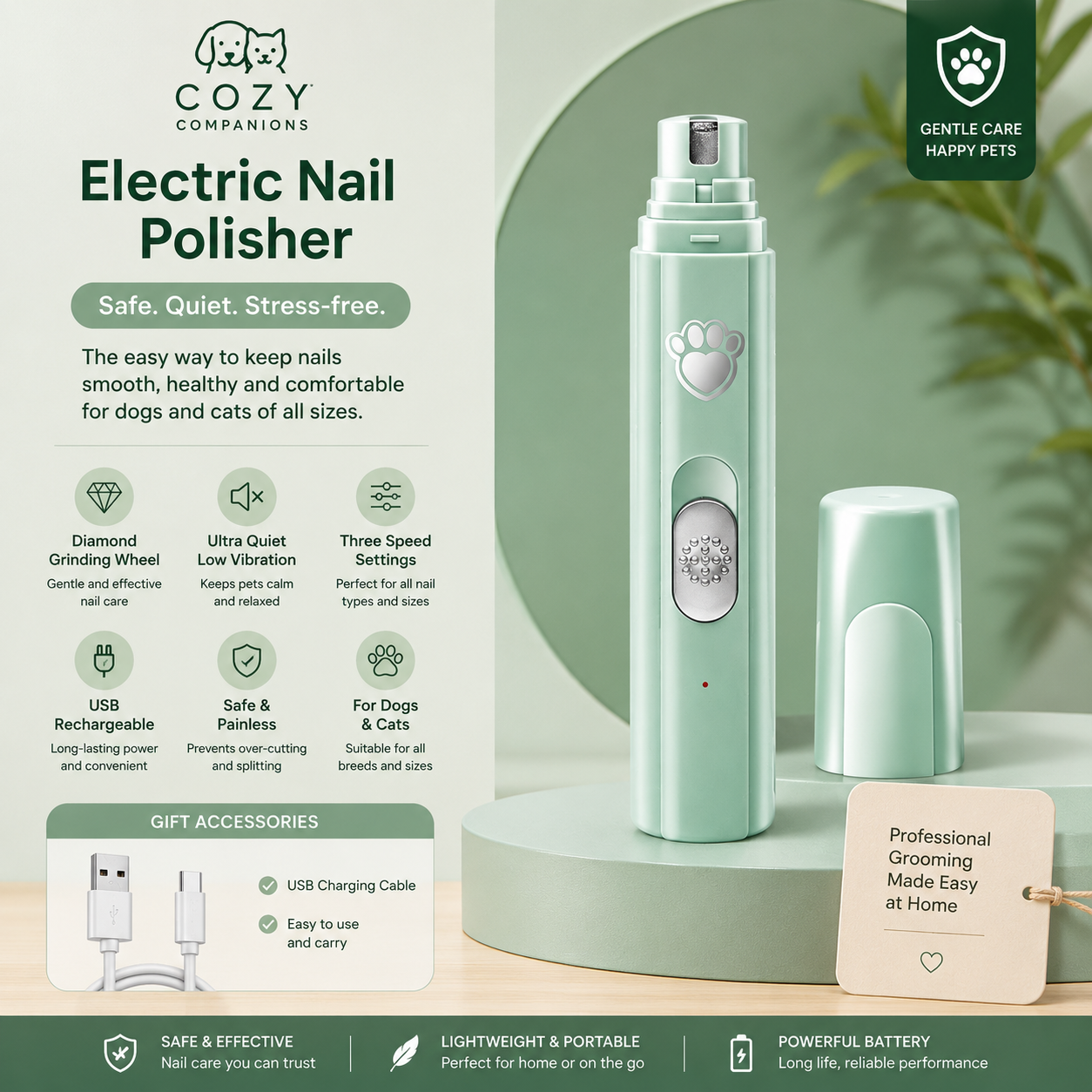 Cozy Trim Pro Pet Nail Grinder