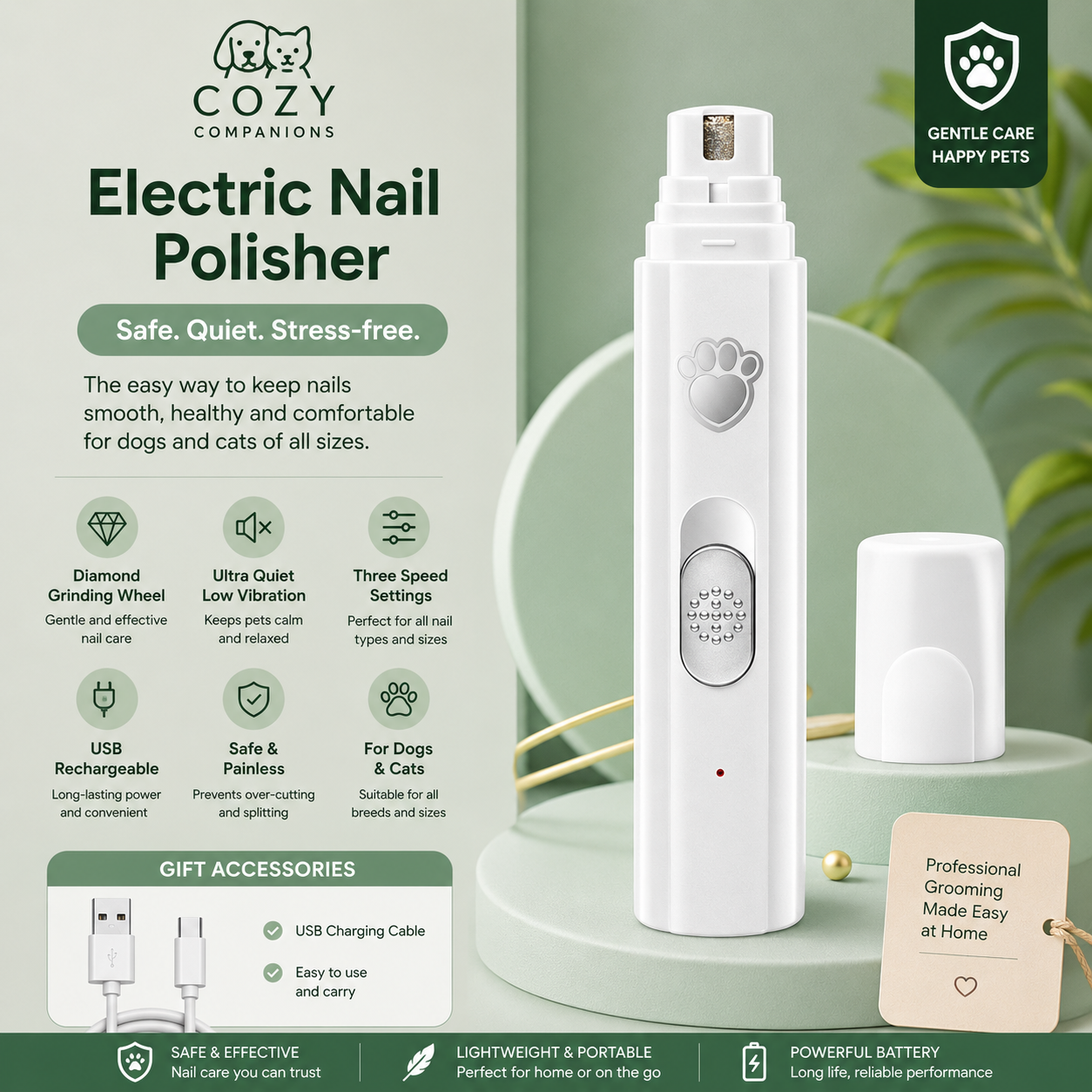 Cozy Trim Pro Pet Nail Grinder