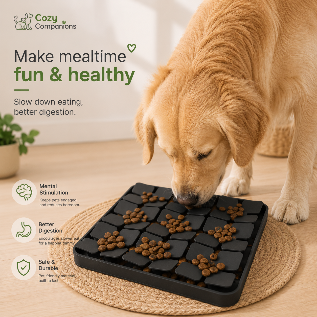 Cozy Companions Snuffle Slow Feeder Mat